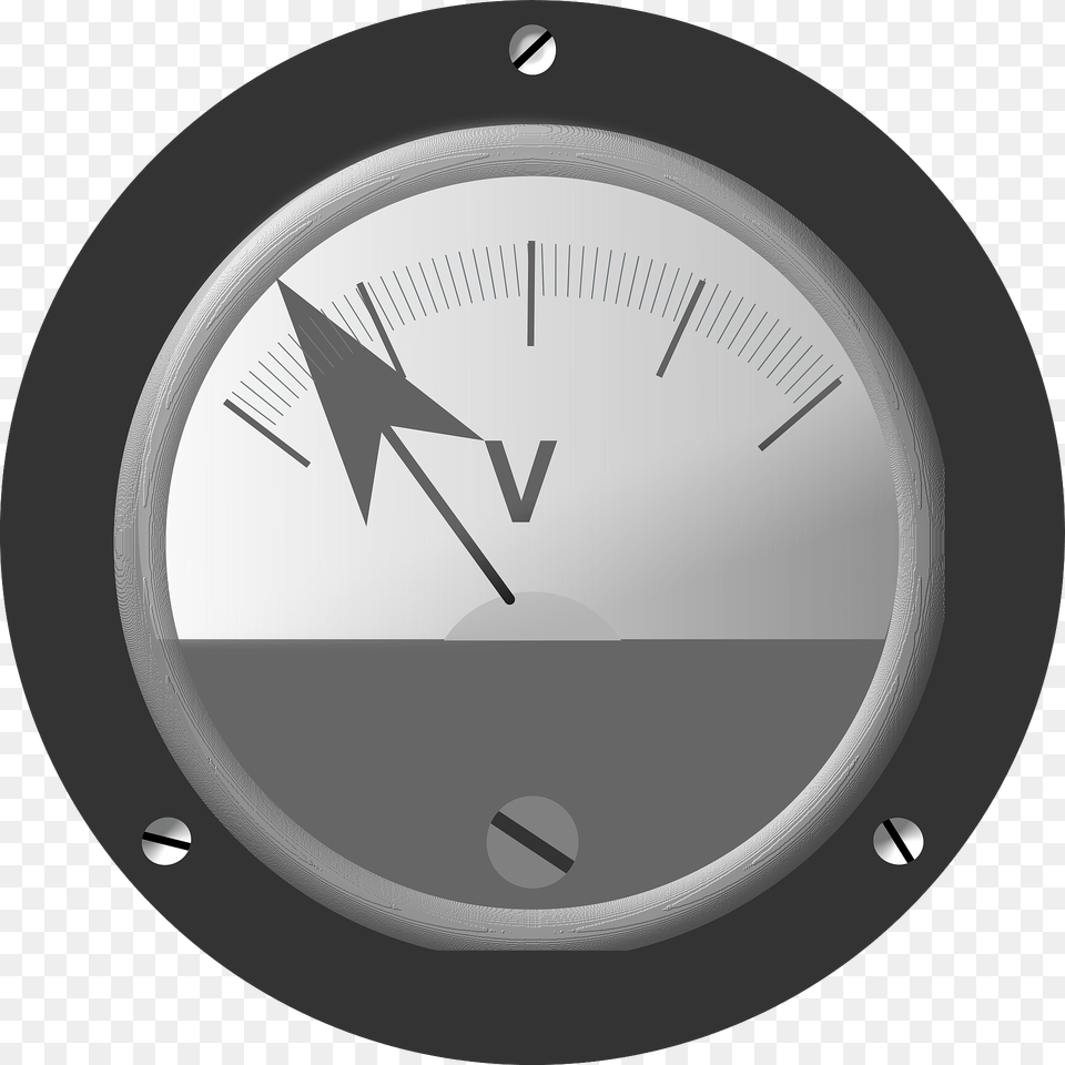 Bakelite Voltmeter Clipart, Disk, Gauge Png Image