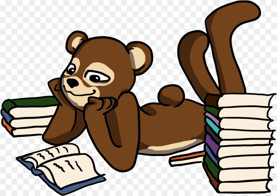 Baker Bear Reading Cartoon, Book, Person, Publication, Baby Png
