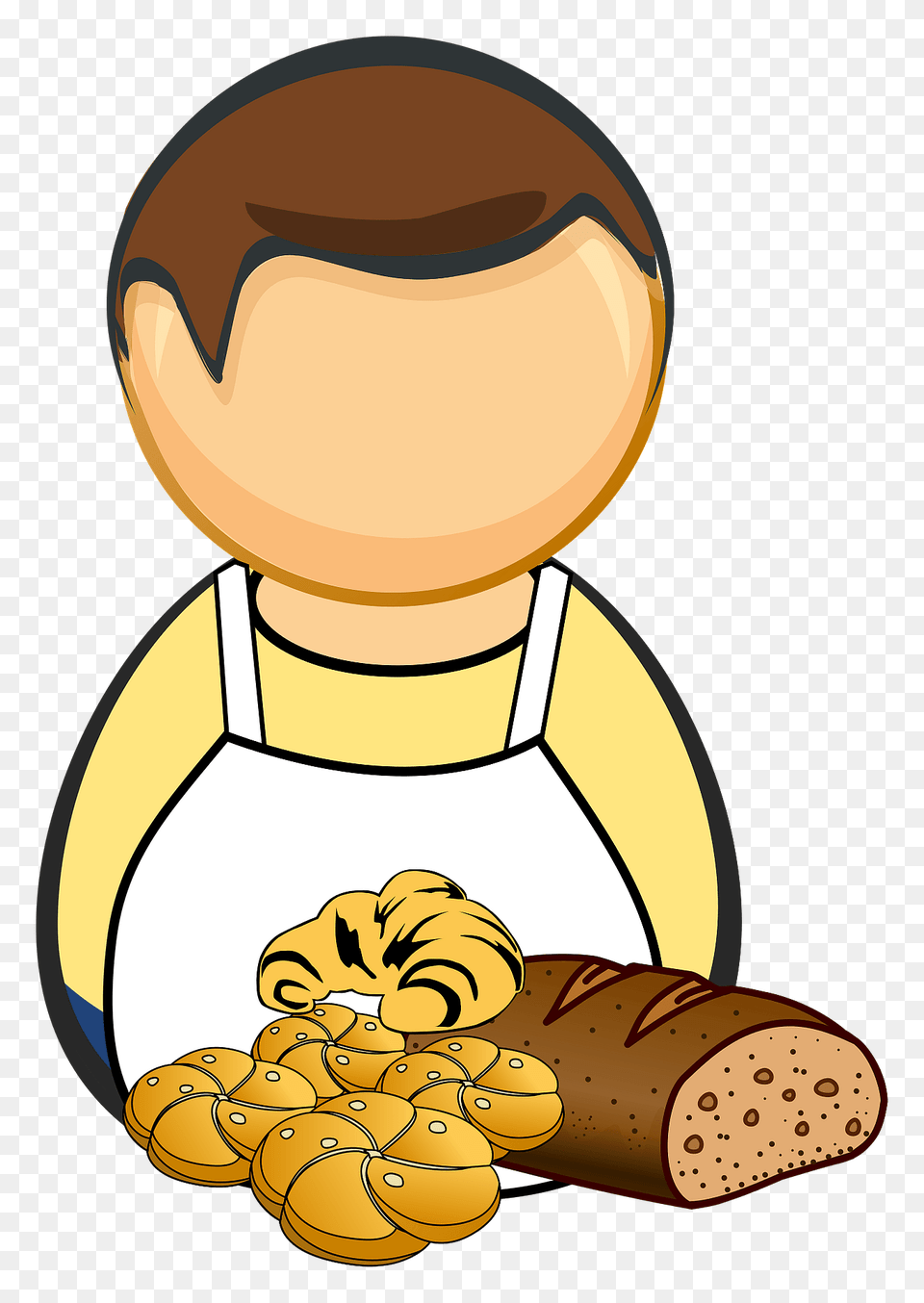 Baker Clipart, Bread, Food, Face, Head Free Png