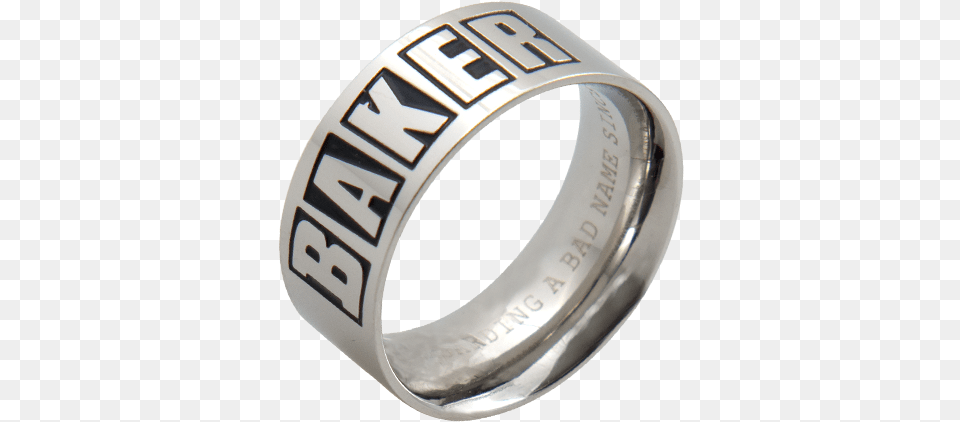 Baker Ring Silver Titanium Ring, Accessories, Jewelry, Platinum Png Image