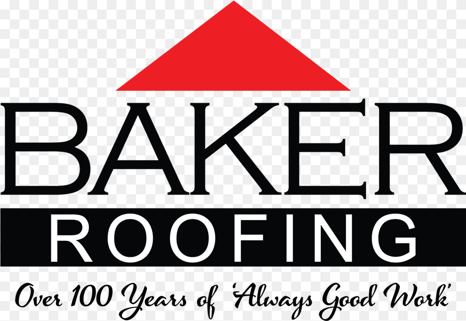 Baker Roofing Logo Baker Roofing, Triangle, Sign, Symbol, Scoreboard Png