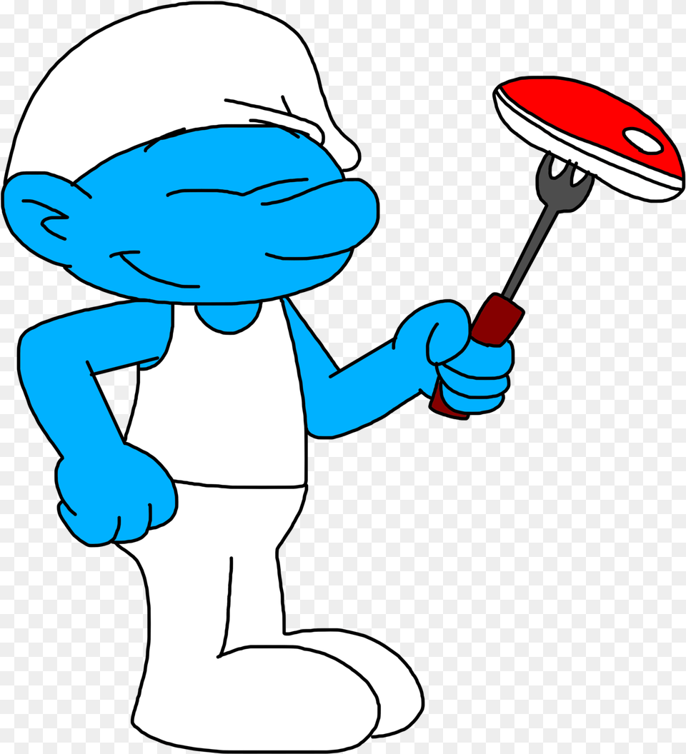 Baker Smurf After Making Barbecue By Marcospower Smurf Barbecue, Baby, Person, Device, Screwdriver Png