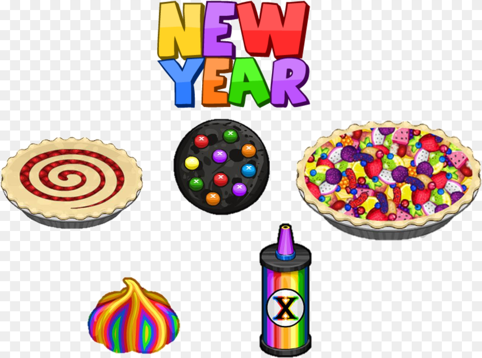 Bakeria New Year, Food, Sweets, Plate, Cake Free Png Download