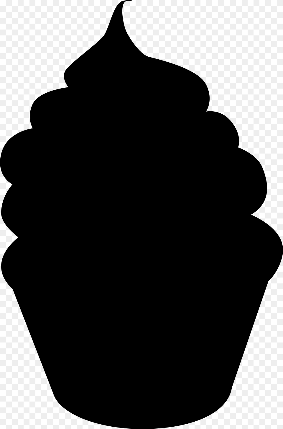 Bakers Choice Cupcake Silhouette, Gray Free Transparent Png