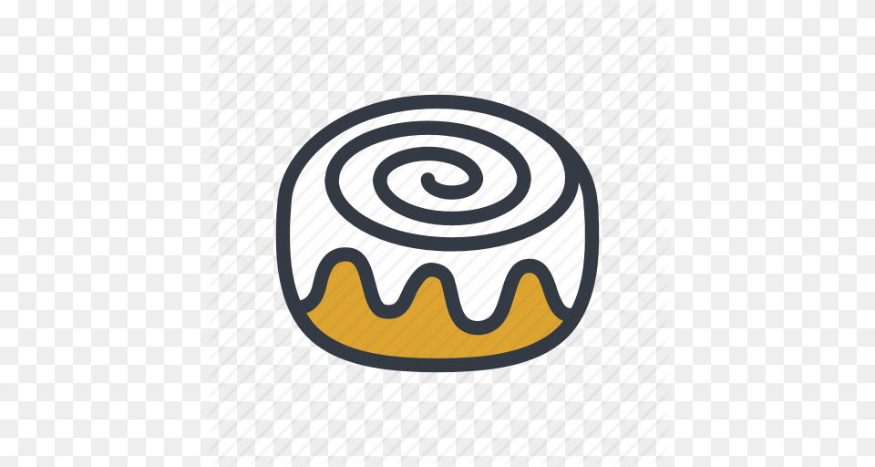 Bakery Bun Cinnamon Icon, Cream, Dessert, Food, Icing Png Image