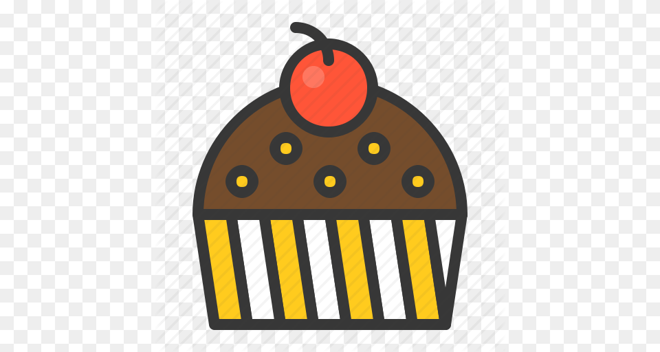 Bakery Cake Chocolate Cupcake Dessert Muffin Sweets Icon, Cream, Food, Disk, Fruit Free Png Download