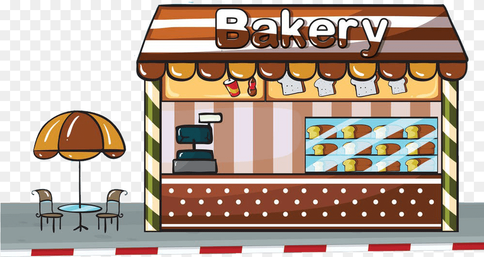 Bakery Cake Clip Art Donut Shop, Kiosk, Indoors, Restaurant, Chair Free Png