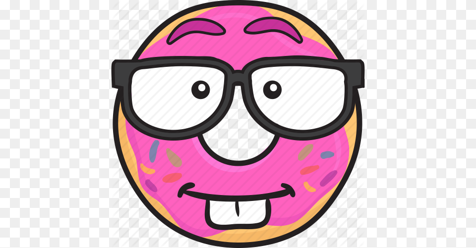 Bakery Cartoon Donut Doughnut Emoji Smiley Icon Icon Search, Crash Helmet, Helmet, Purple, Accessories Free Png