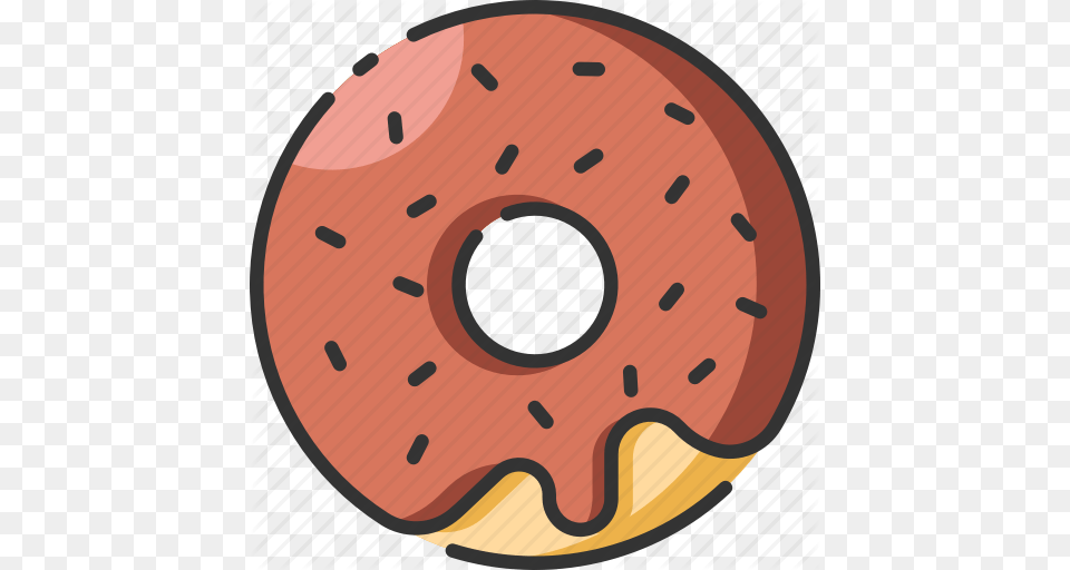 Bakery Chocolate Dessert Donut Food Meal Sugar Icon, Sweets, Disk Png Image