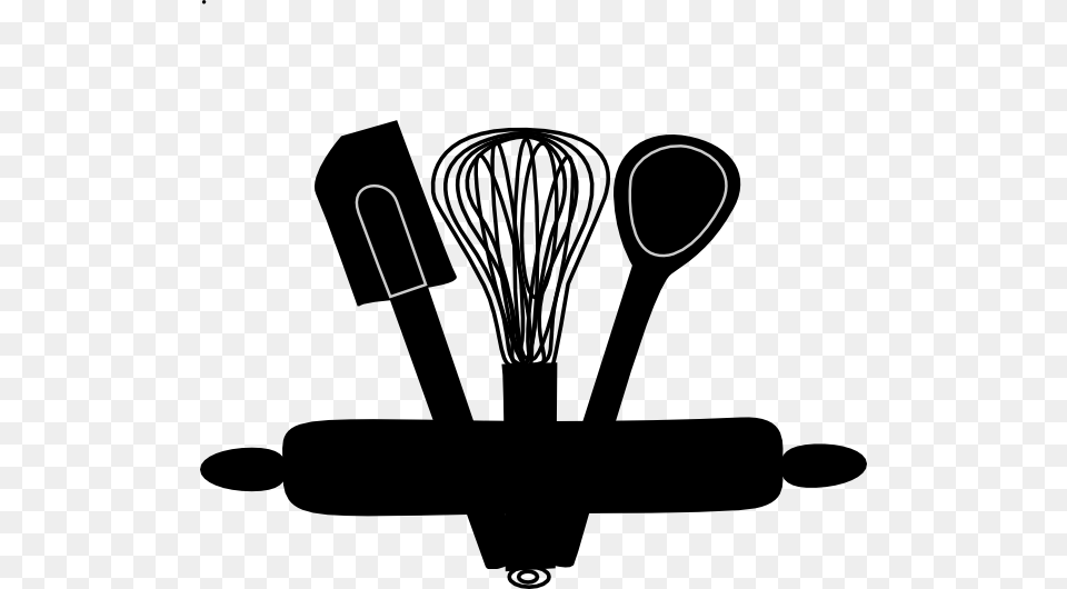 Bakery Clip Art At Clker Baking Utensils Clipart Black And White, Cutlery, Device, Appliance, Plant Png Image