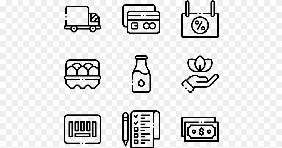 Bakery Icons, Gray Free Png Download