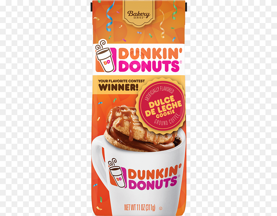 Bakery Series Dulce De Leche Cookie Coffee Dunkin Donuts Coffee, Advertisement, Poster, Food, Ketchup Free Transparent Png