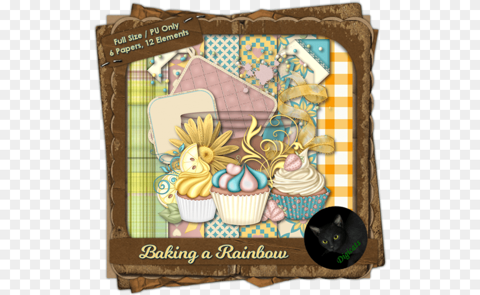 Baking A Rainbow Mini Kit, Dessert, Cream, Icing, Food Png