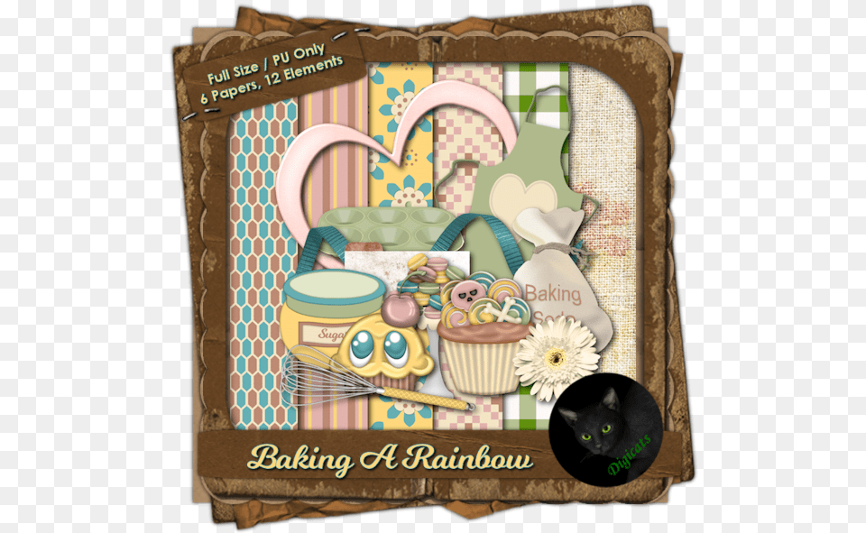 Baking A Rainbow Mini Kit Clockwork Angel, Basket, People, Person, Animal Png