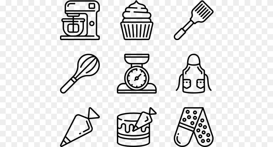 Baking Icons, Gray Png Image