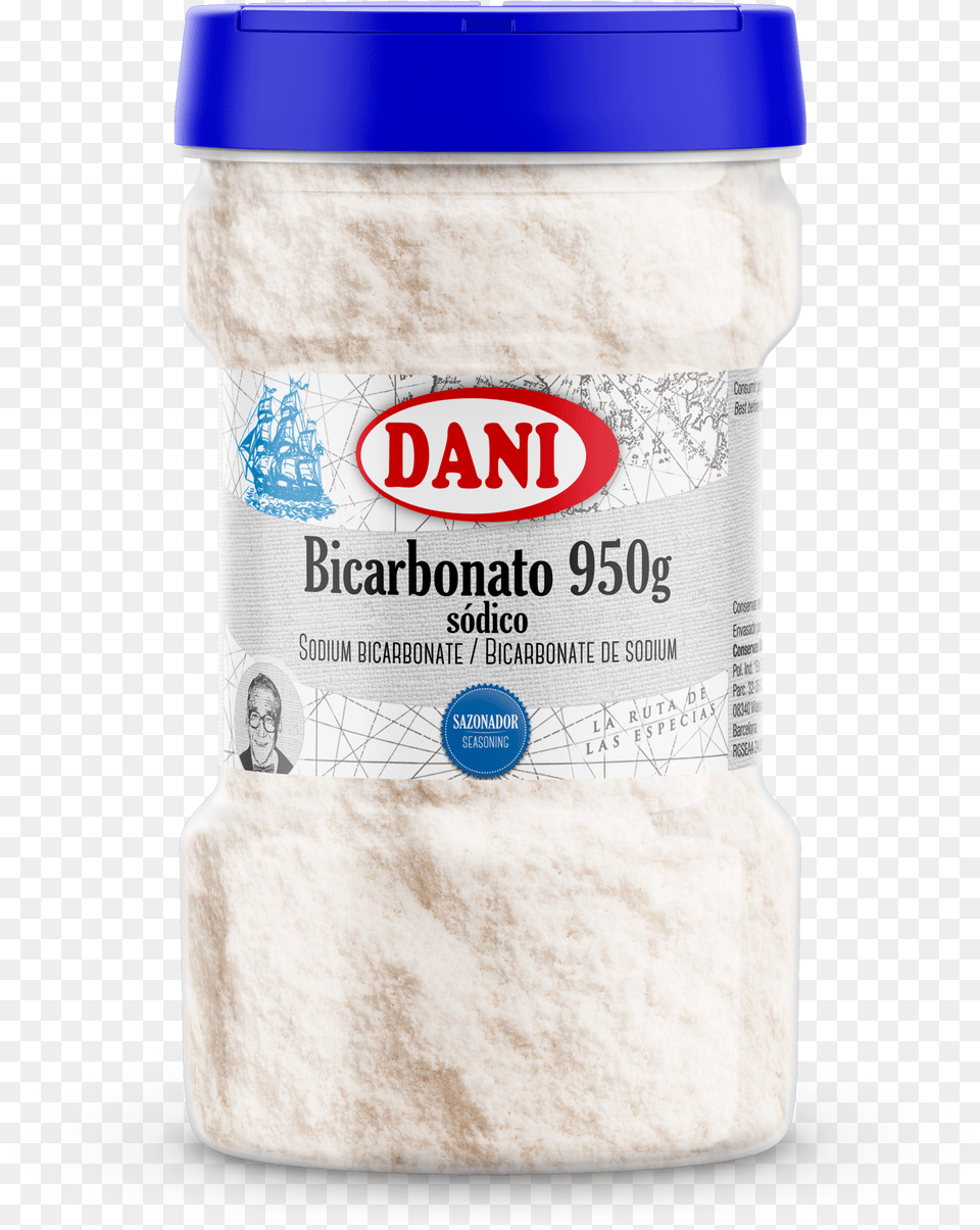 Baking Soda 950g Conservas Dani Sau, Powder, Flour, Food, Person Free Png