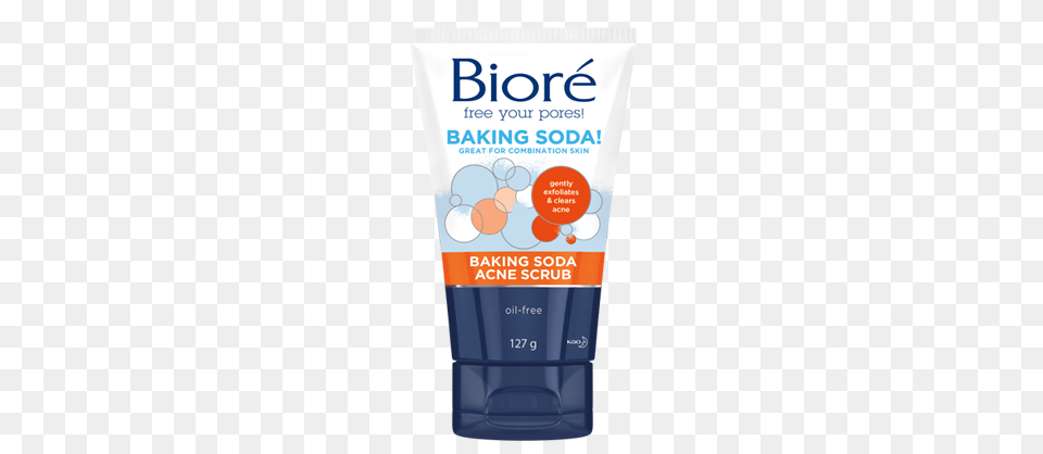 Baking Soda Acne Scrub Skincare, Bottle, Cosmetics, Sunscreen, Lotion Png Image