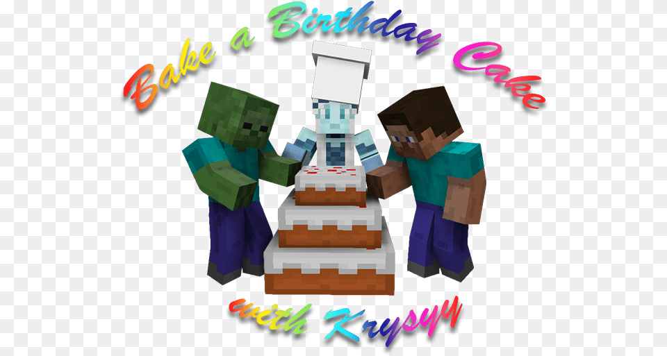 Baking The Birthday Cake 2019 Empire Minecraft Event, People, Person, Dessert, Food Png Image