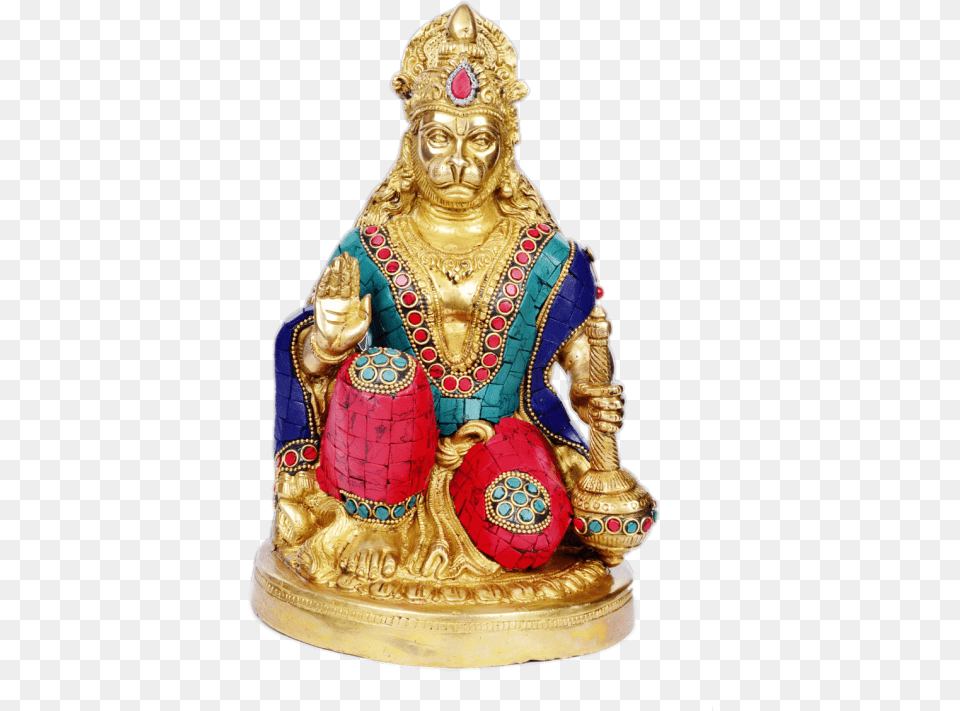 Baktha Hanuman Ardent Devotee Of Rama Turquoise Stone Statue, Gold, Treasure, Figurine, Wedding Png