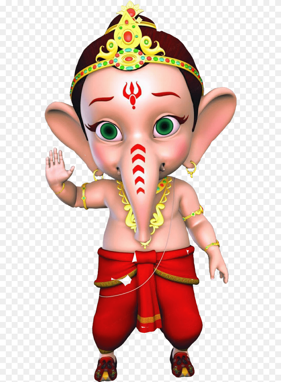 Bal Ganesh Cartoon Drawing Transparent Cartoons Cartoon Bal Ganesh Drawing, Doll, Toy, Face, Head Png Image