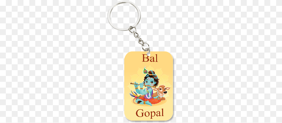 Bal Gopal Big Rectangle Key Chain Baby Krishna Wall Stickers, Accessories, Jewelry, Necklace, Smoke Pipe Png