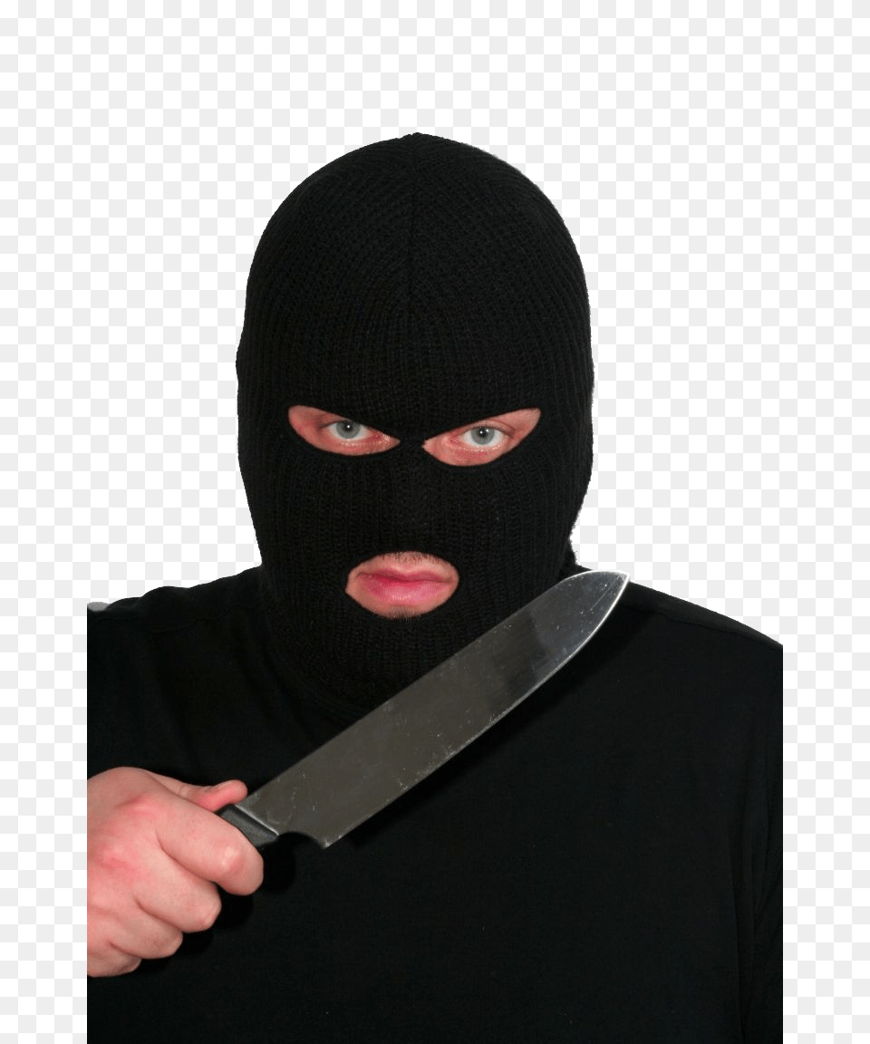 Balaclava, Person, Blade, Knife, Weapon Png