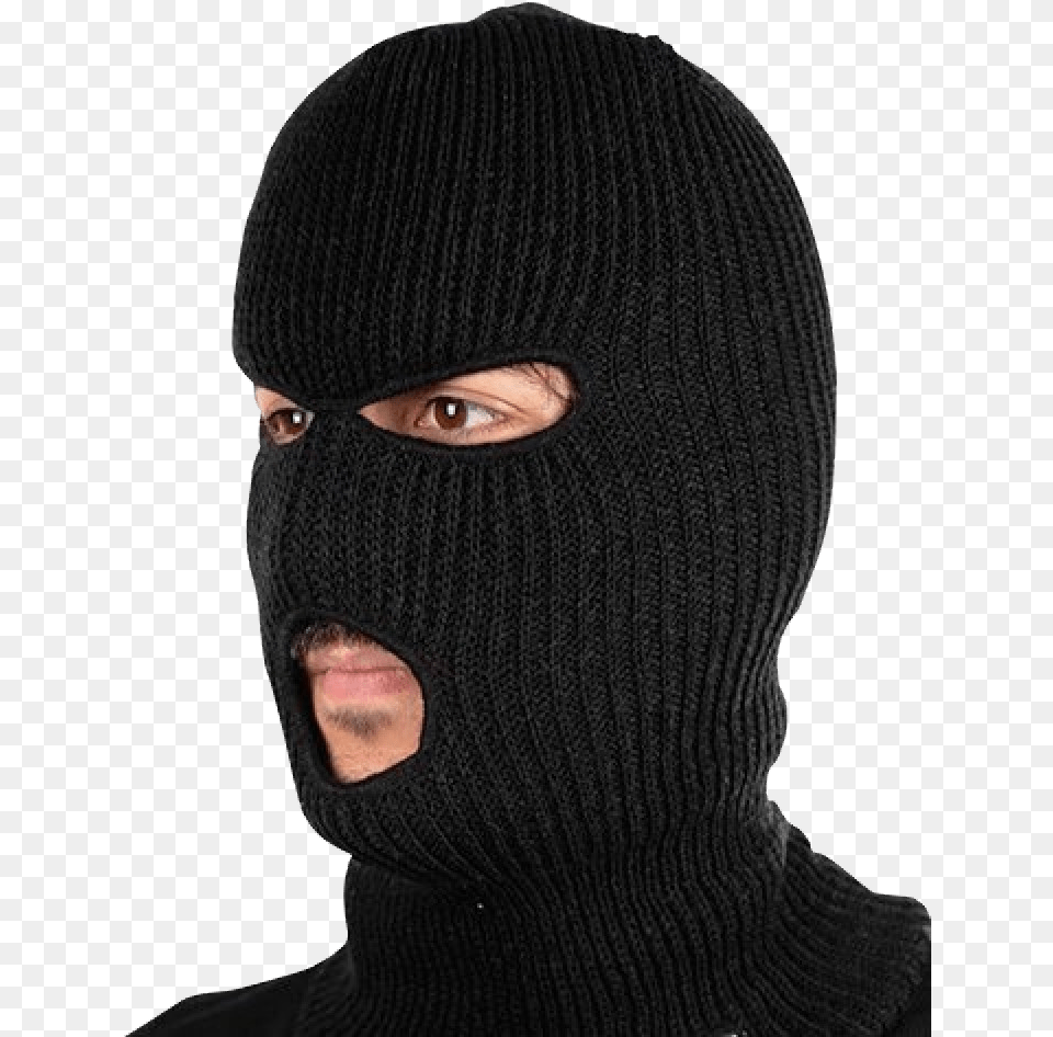 Balaclava Mask Bank Robber Wearing Ski Mask, Adult, Female, Person, Woman Png