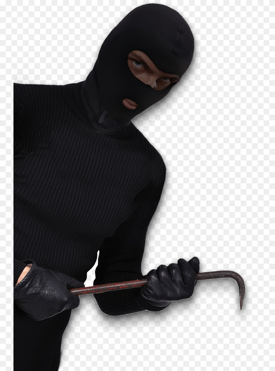 Balaclava Mask Robber, Adult, Clothing, Glove, Male Free Png Download