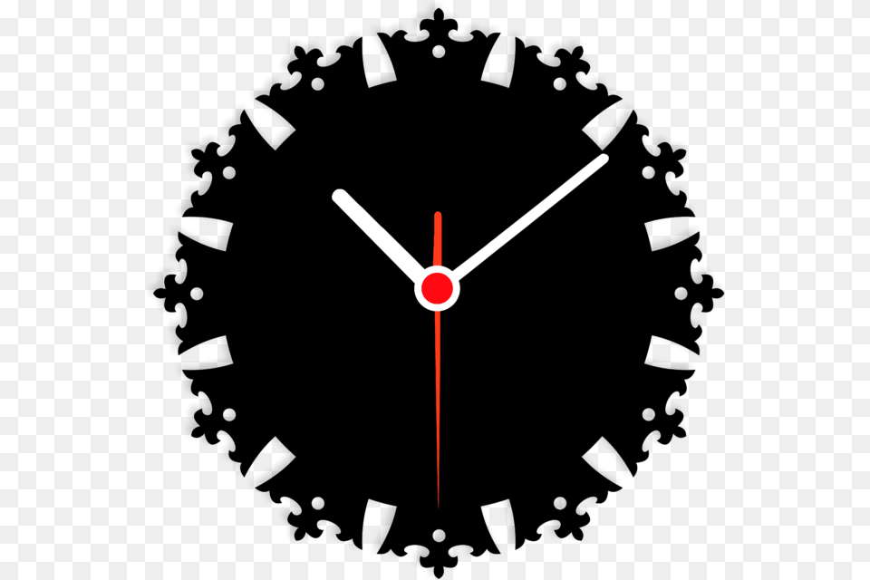 Balaji Times Wall Clock Clock088 Flower Flower Shape Silhouette, Analog Clock, Wall Clock Free Png Download
