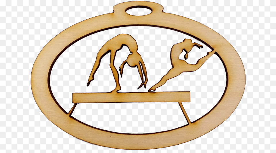 Balance Beam Gymnast Ornament Hurdling, Logo, Symbol, Emblem, Person Png Image