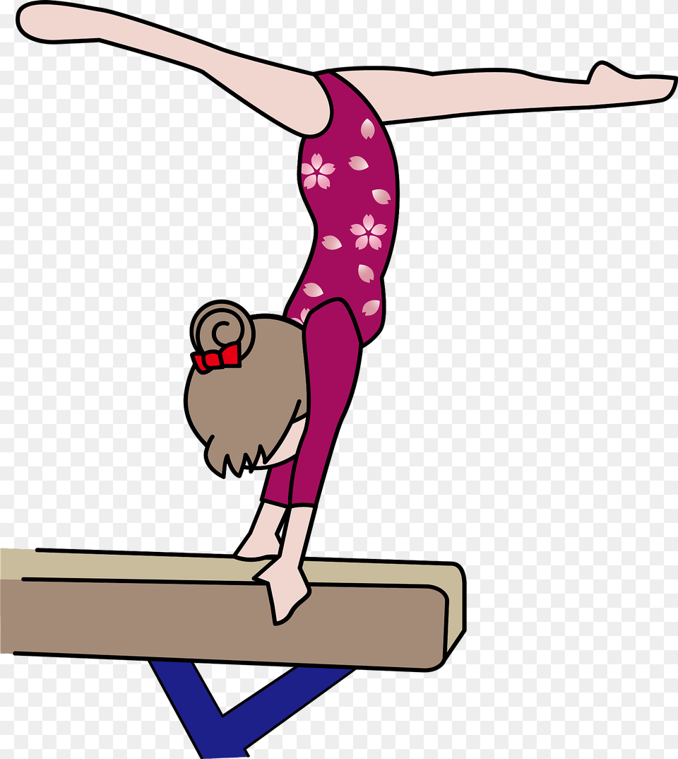 Balance Beam Gymnastics Clipart, Acrobatic, Balance Beam, Sport Free Png