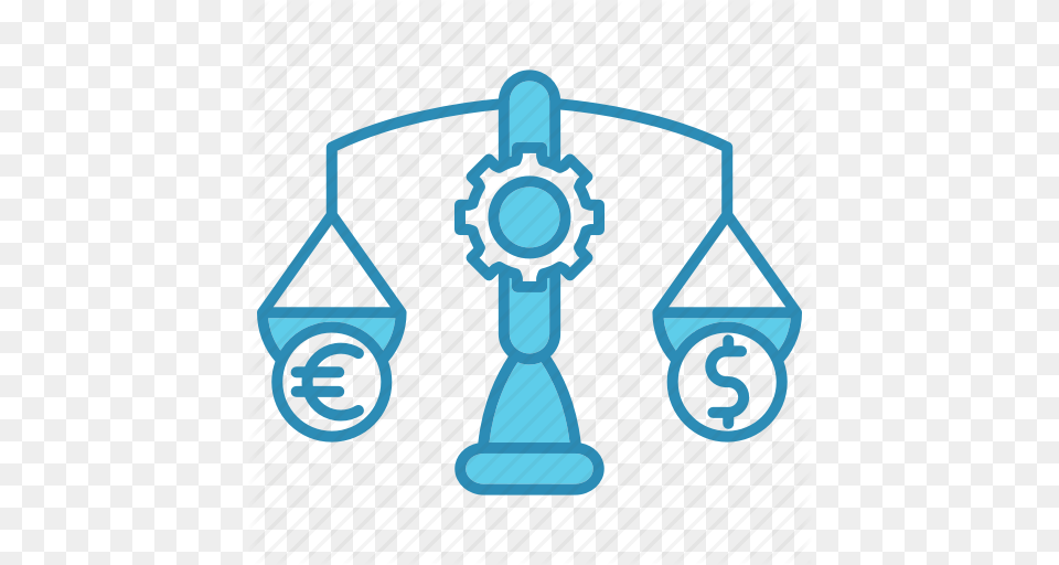 Balance Budget Dollar Euro Market Economics Money Icon, Robot, Person Free Png Download