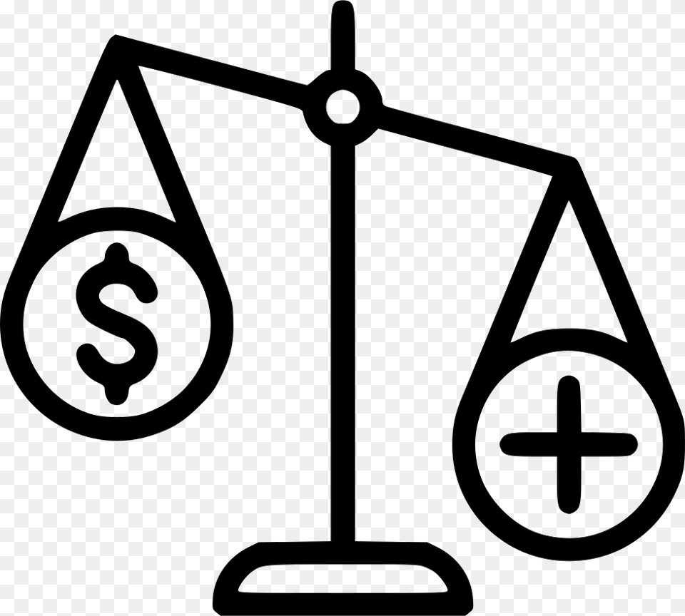Balance Scales Health Care Money Important Strengths And Weaknesses Clipart, Scale, Symbol, Text, Cross Free Transparent Png