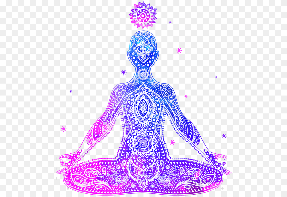 Balance Yourself Through Your Chakras Chakra Meditation, Purple, Pattern, Art, Adult Free Png