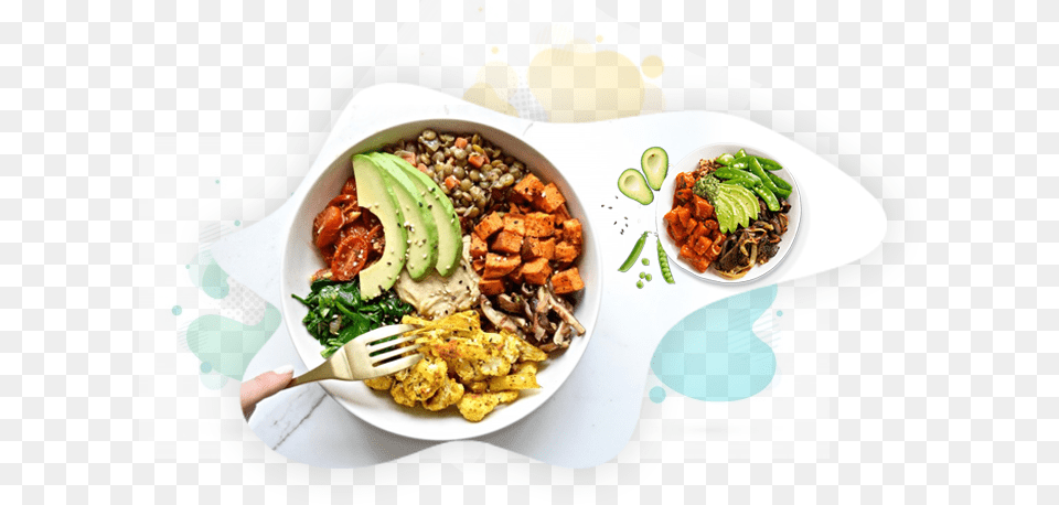 Balanced Plate Of Food, Lunch, Meal, Cutlery, Fork Png