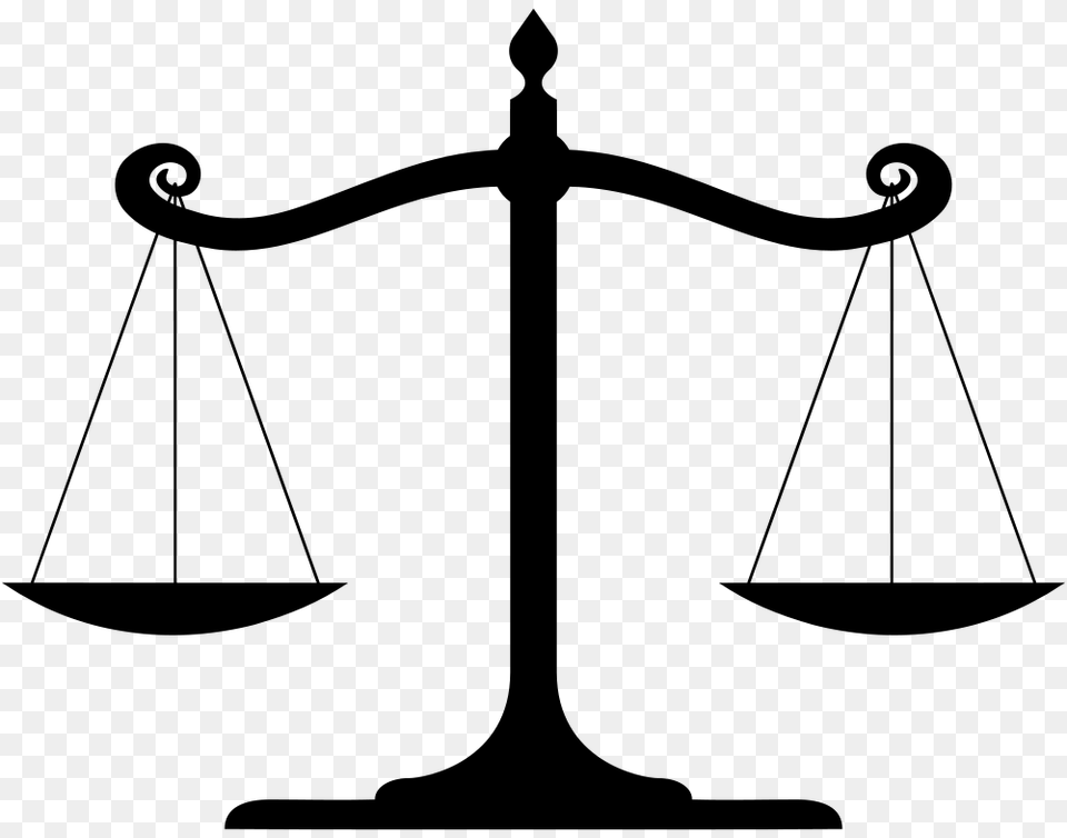 Balanced Scale Of Justice, Gray Free Png Download