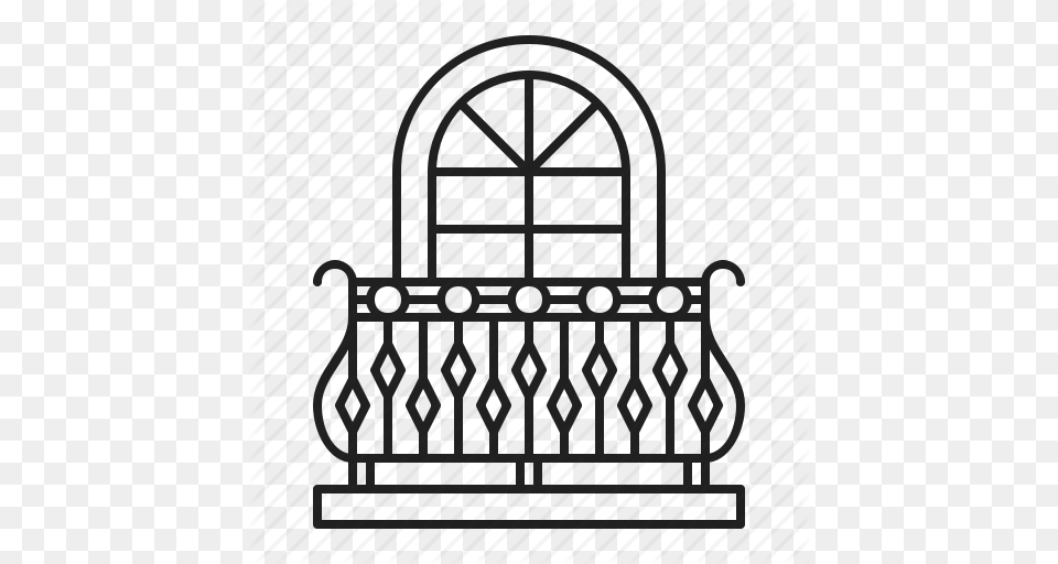 Balcony Blacksmith Metal Window Icon, Furniture, Gate, Crib, Infant Bed Free Transparent Png