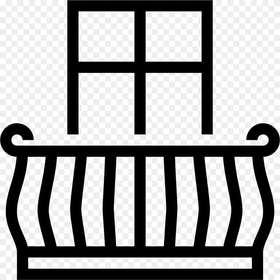 Balcony Icon And Vector Varanda Icon, Gray Png Image