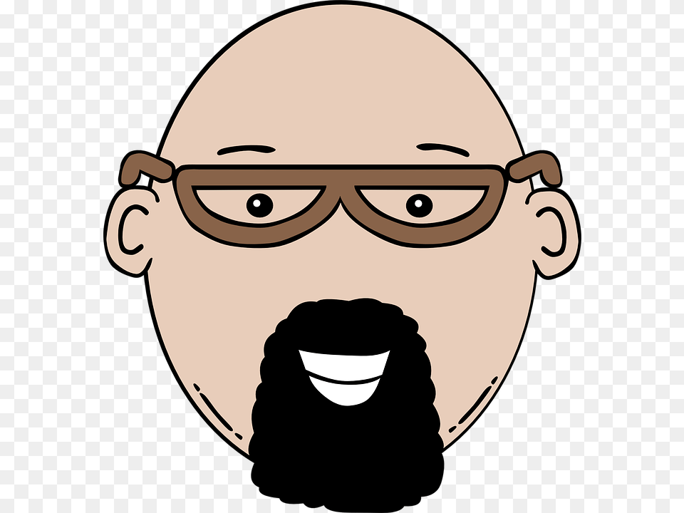 Bald Beard Clipart Explore Pictures, Accessories, Glasses, Head, Person Png