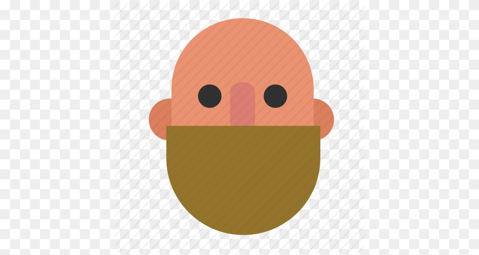 Bald Beard Face Guy Head Man White Icon, Food, Nut, Plant, Produce Free Transparent Png