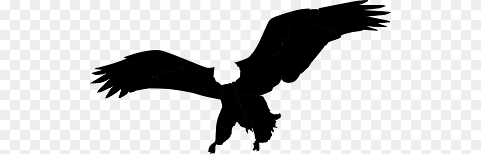Bald Eagle Clipart Black Silhouette, Animal, Bird, Flying, Vulture Png Image