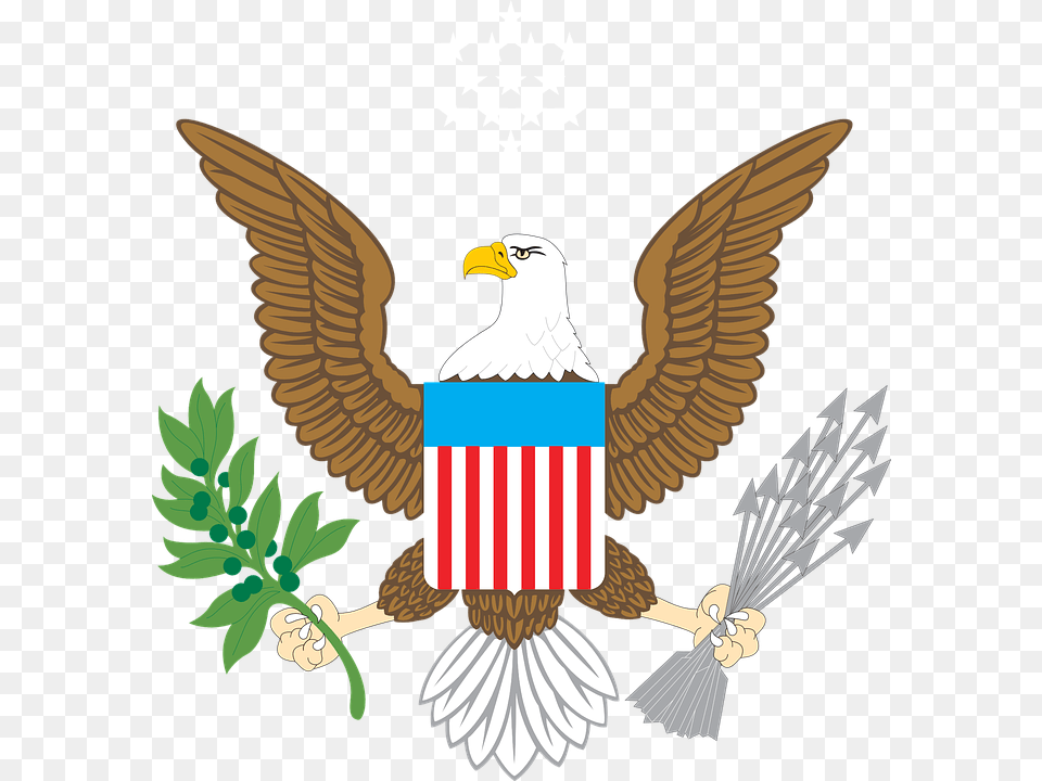 Bald Eagle Clipart Us Eagle, Animal, Bird, Emblem, Symbol Png