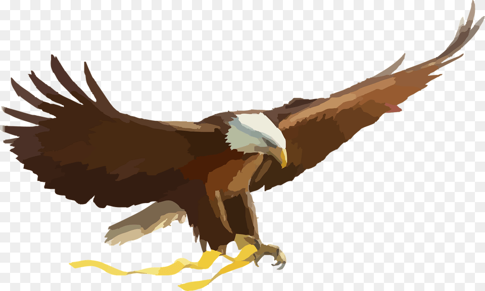 Bald Eagle Holding Yellow Ribbon Clipart, Animal, Bird, Bald Eagle, Fish Free Png Download