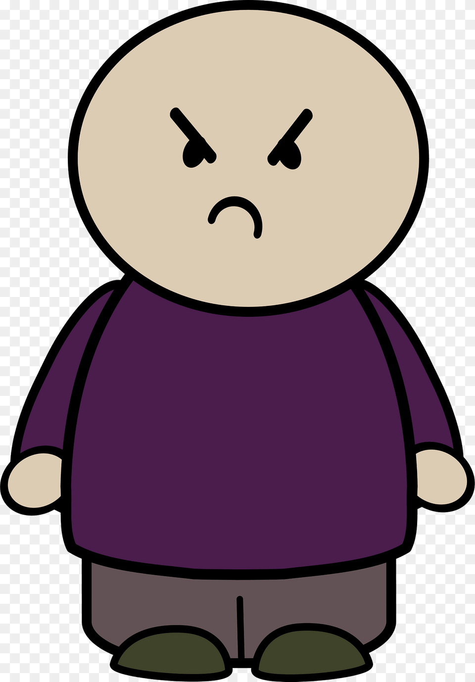 Bald Person Frowning Clipart, Baby Free Png Download
