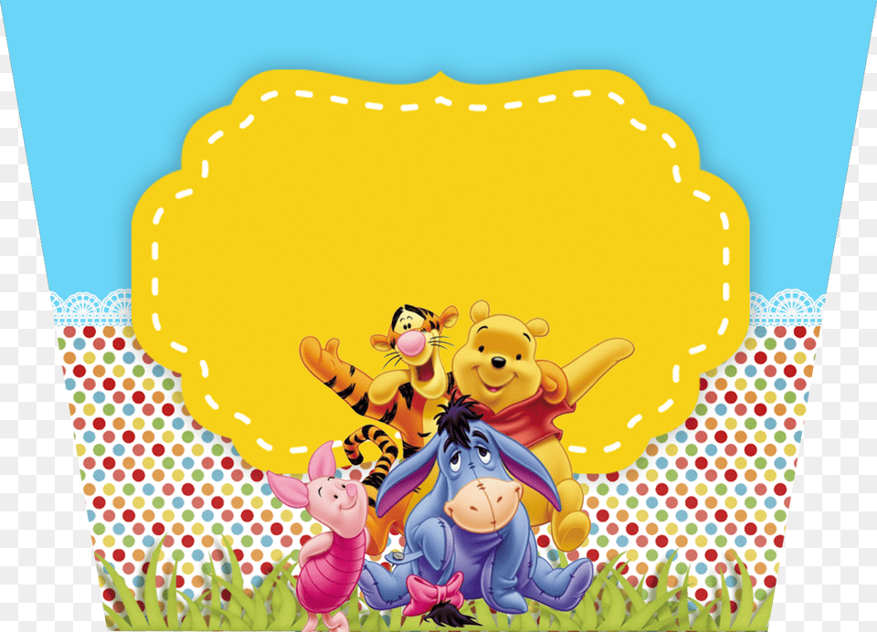 Balde De Pipoca Pooh Hp Winnie The Pooh, Baby, Person, Envelope, Greeting Card Png Image
