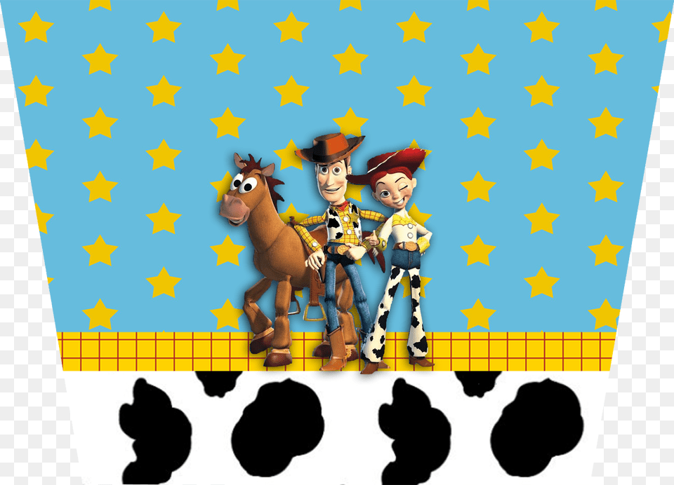 Balde De Pipoca Toy Story Jessie Amp Woody Cake Cake Topper, Person, People, Boy, Child Free Png Download