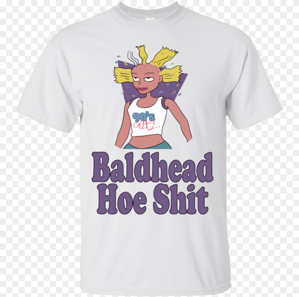 Baldhead Hoe Shit Funny Dump T Shirt Ka02 Cartoon, Clothing, T-shirt, Baby, Person Png Image