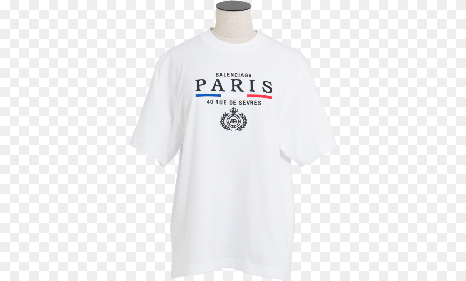Balenciaga Paris Embroidered Logo Active Shirt, Clothing, T-shirt Png Image