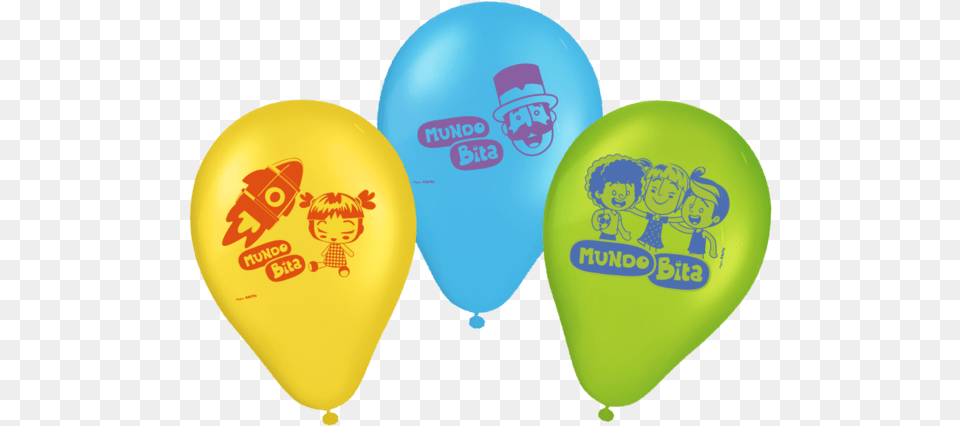 Bales De Aniversrio Bexigas Mundo Bita Pacote Com Bales Do Mundo Bita, Balloon, Baby, Person, Face Free Png Download