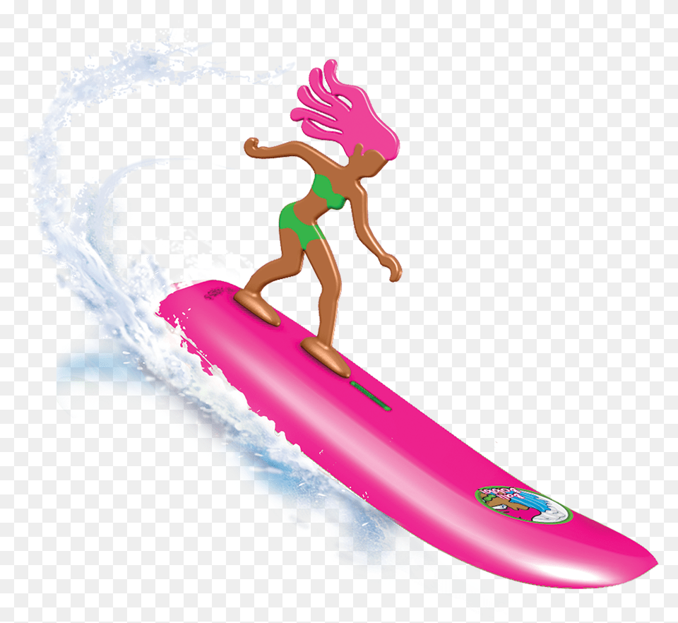 Bali Bobbi Surfer Dudes Wave Powered Mini Surfer And Surfboard, Water, Sea Waves, Sea, Outdoors Free Transparent Png